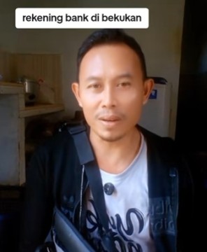 Tangkapan layar warga yang rekeningnya dianggap sebagai dormant. (TikTok)